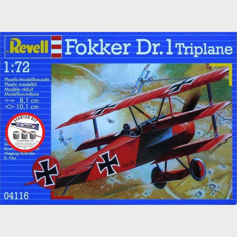 Revell Starter Kit - Fokker Dr.1 Triplane - 1:72 - 74116