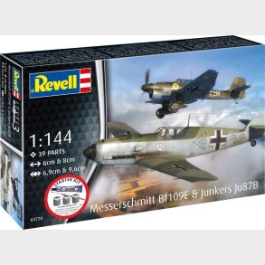 Revell Starter Kit - Messerschmitt Bf109e/ju87b Stuka - 1:144