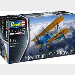Revell - Stearman Pt-17 Kaydet Modelfly Byggest - 1:32 - Level 5 - 03837