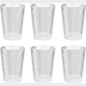 Stelton - Pilastro Vandglas - Riflet - 240 Ml - 6 Stk