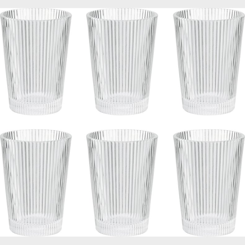 Stelton - Pilastro Vandglas - Riflet - 240 Ml - 6 Stk