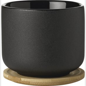 Stelton - Theo Kop Med Underkop 0.2 L  (sort)