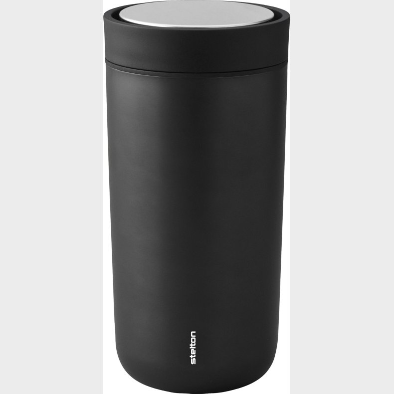 Stelton - To Go Click Termokop - Sort Metallisk - 400 Ml