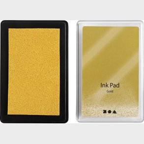 Stempelpude - H 2 Cm - Str. 9x6 Cm - Guld - 1 Stk.