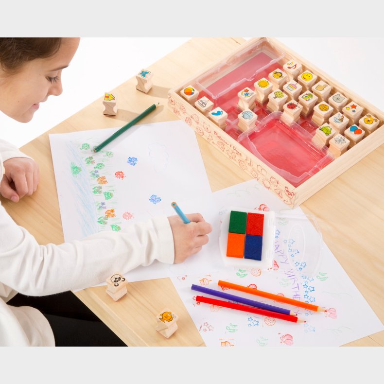 Melissa & Doug | Stempelst - Farvorit ting, Emoji