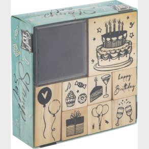 Stempelst - Fdselsdag - 8 Stempler - Craft Id