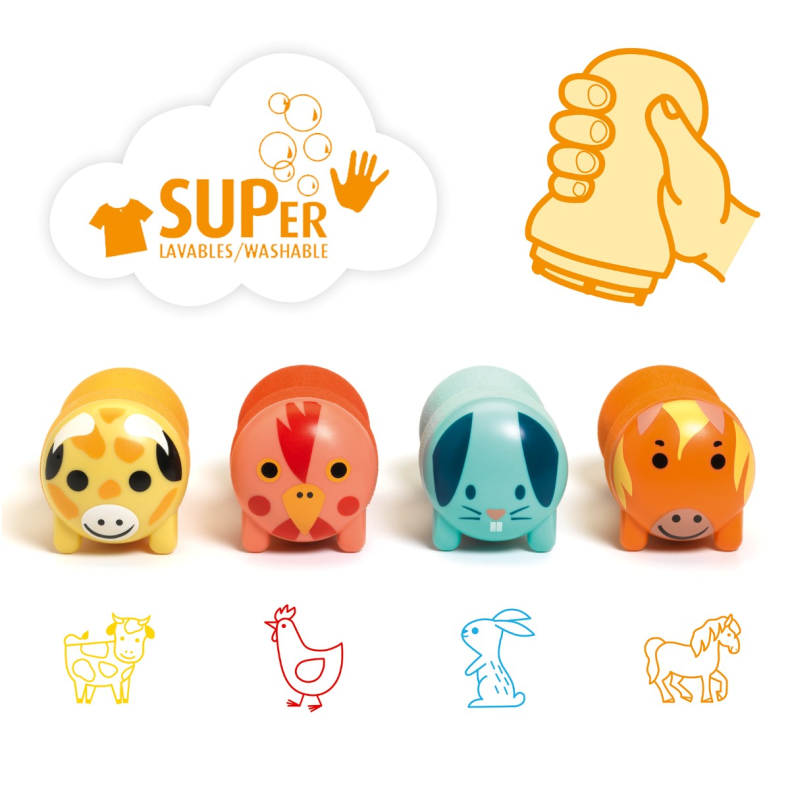 Djeco | Stempler til de sm - Bondegrd (fra 18 mdr)