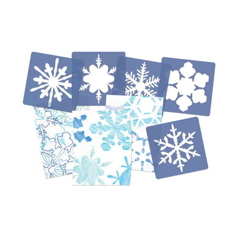 Roylco | Stencil - Snefnug, 12 stk