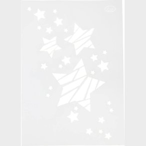 Stencil - Stjerner - A4 - 210x297 Mm - 1 Stk.