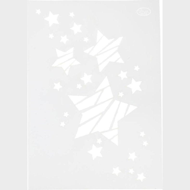 Stencil - Stjerner - A4 - 210x297 Mm - 1 Stk.