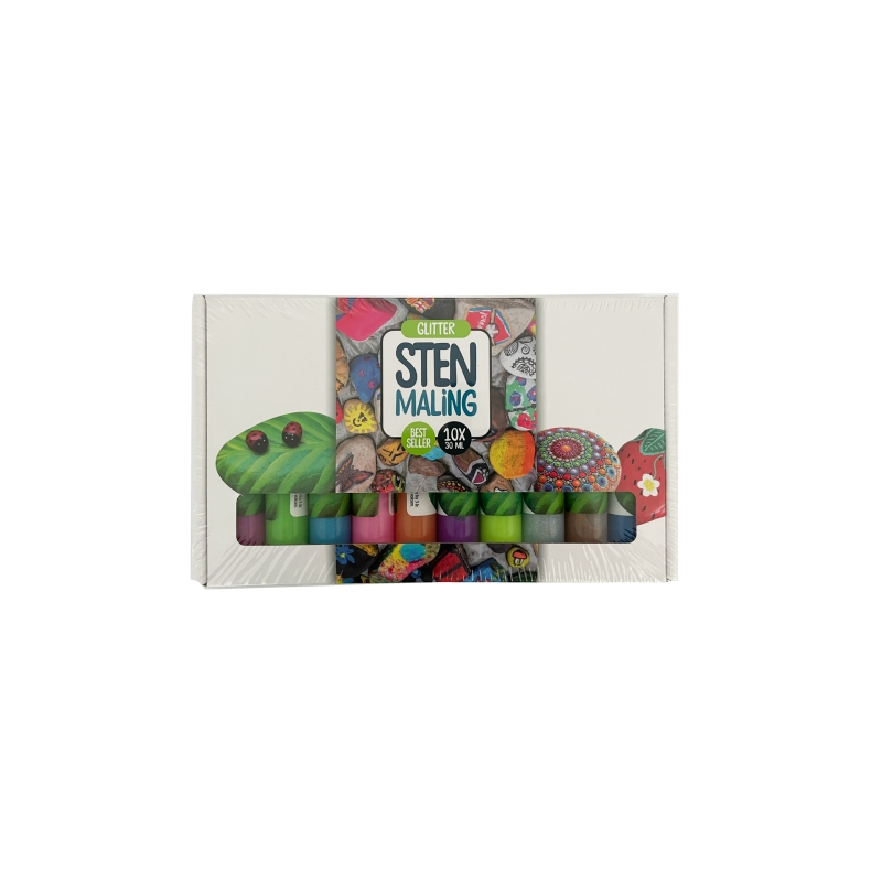 Hobbymate | Stenmaling 10 x 30 ml - Glitter