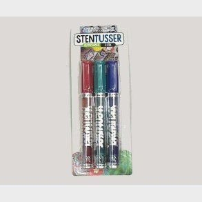 Stentusser 3 Stk Rd-grn-bl