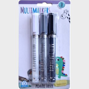 Stentusser 3 Stk Sort-gr-hvid