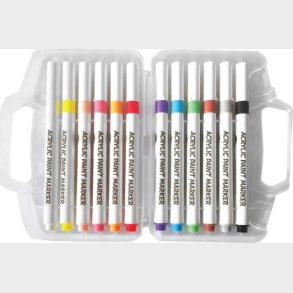 Stentusser Akrylmarkere 12 Stk - I Kuffert