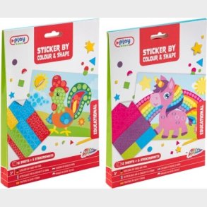 Sticker By Colour Og Shape 12 Ark Assorterede