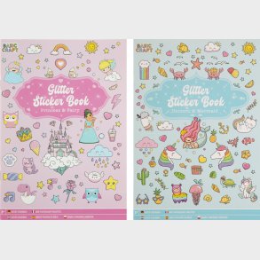 Klistermrkebog - Glitter - A5 - Assorteret - Bog
