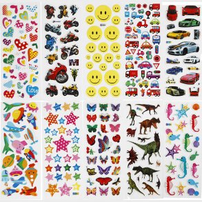 3d Klistermrker Til Brn - 20 Ark