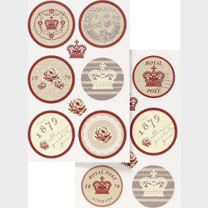 Klistermrker - Royal Post Vivi Gade - 4 Ark