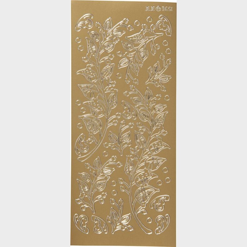 Klistermrker - Blade - Guld