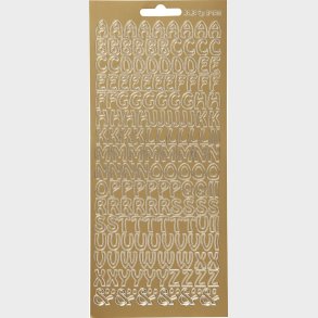 Bogstav Klistermrker - Guld