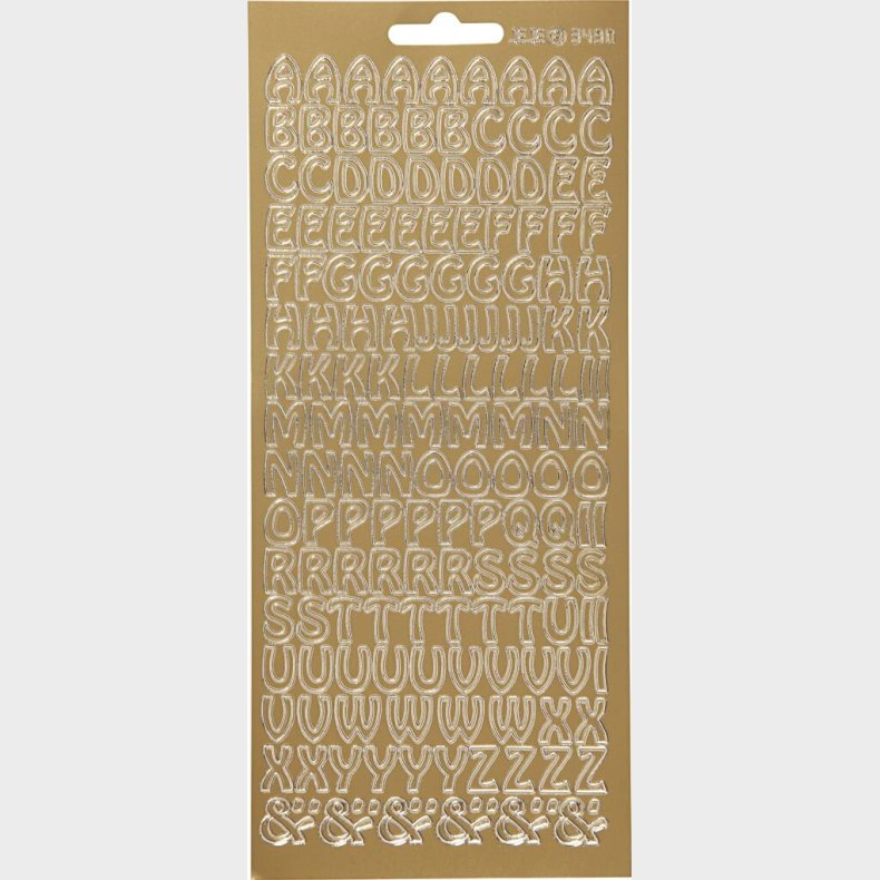 Bogstav Klistermrker - Guld