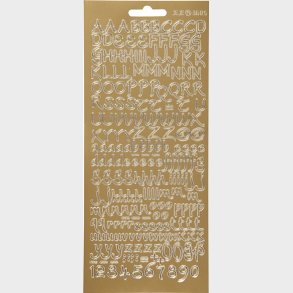 Bogstav Klistermrker - Guld