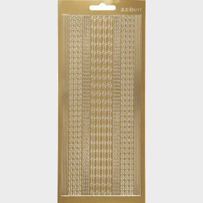 Klistermrker - Strimler Til Kanter - Guld