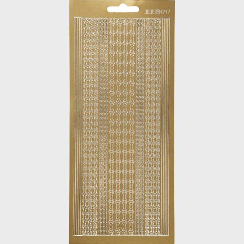 Klistermrker - Strimler Til Kanter - Guld