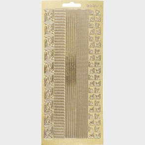 Klistermrker - Strimler Til Kanter - Guld