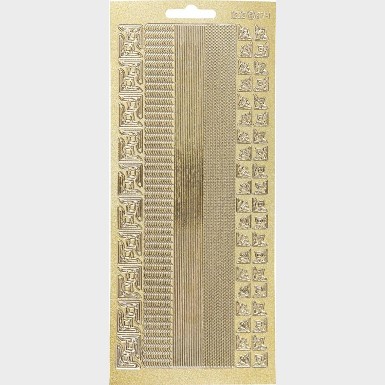 Klistermrker - Strimler Til Kanter - Guld