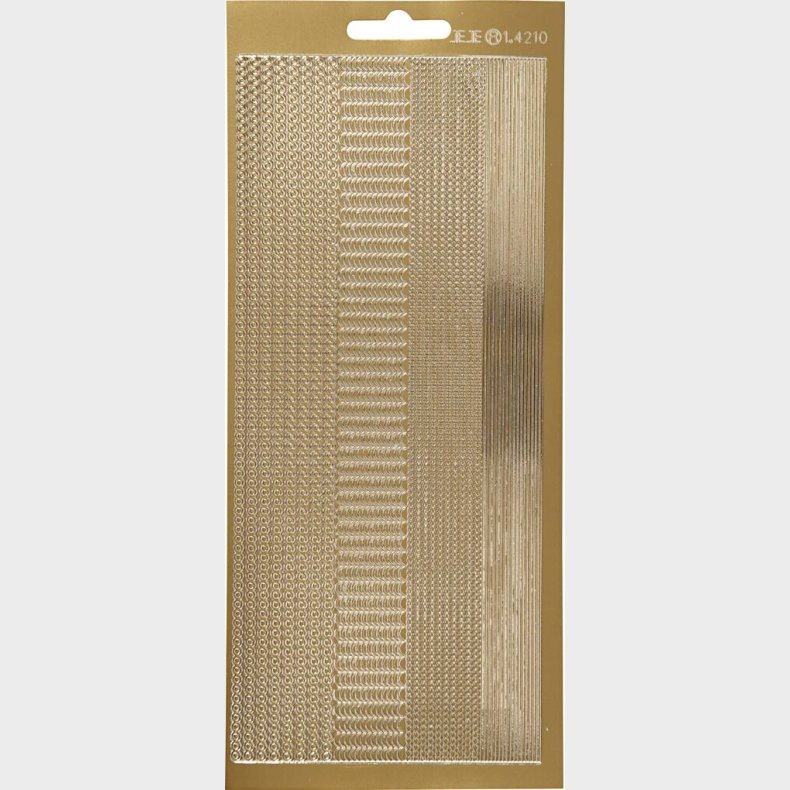 Klistermrker - Strimler Til Kanter - Guld