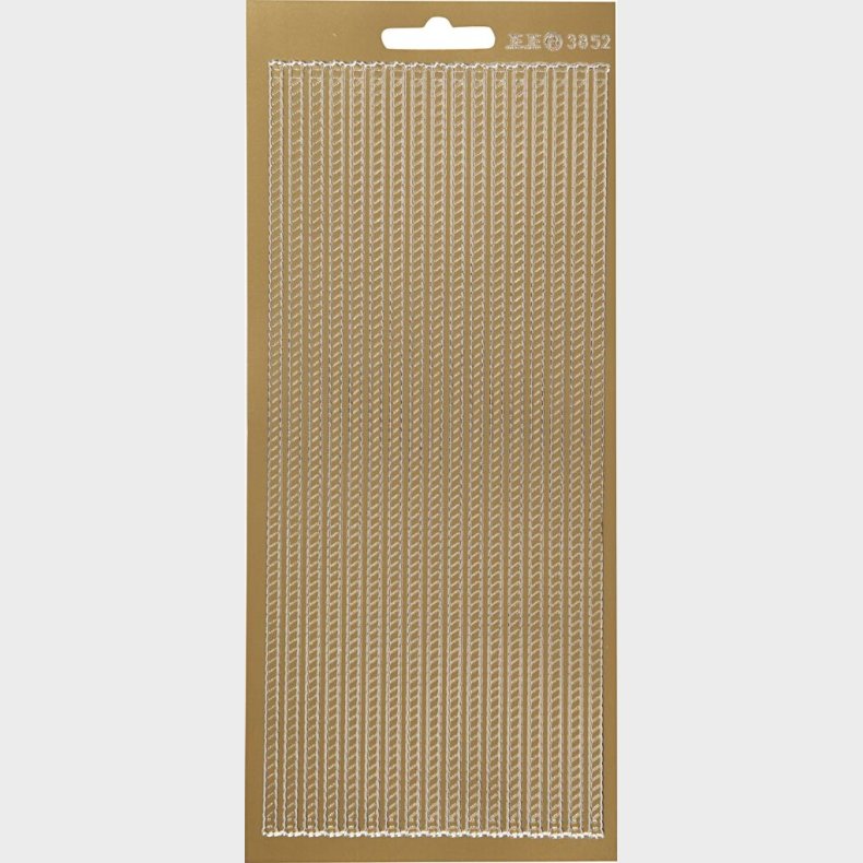 Klistermrker - Strimler Til Kanter - Guld