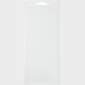 Klistermrker - Strimler Til Kanter - Hvid