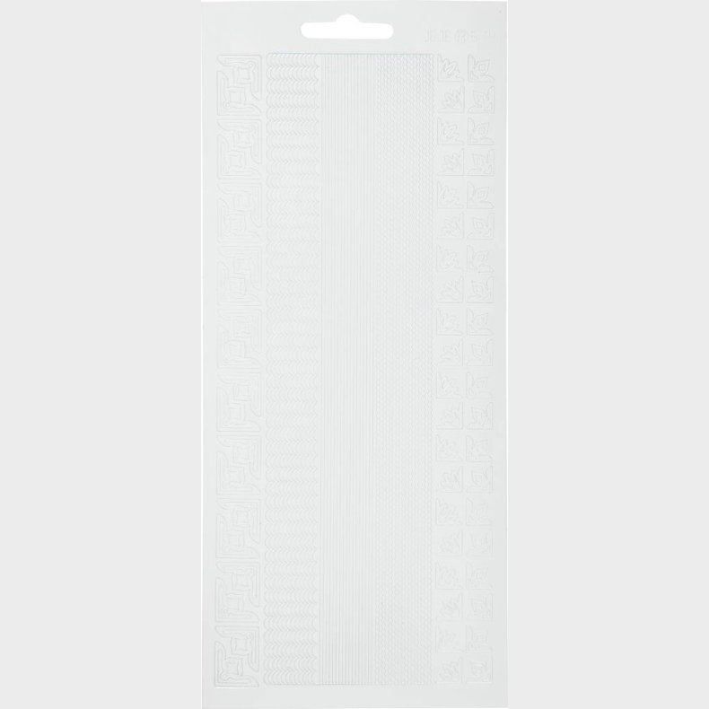 Klistermrker - Strimler Til Kanter - Hvid