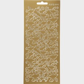 Klistermrker - Duer - Guld