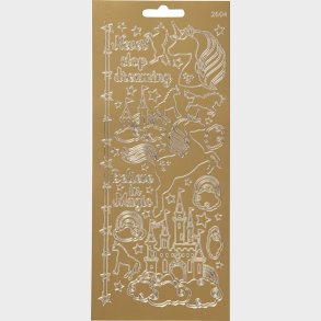 Enhjrning Klistermrker - Guld