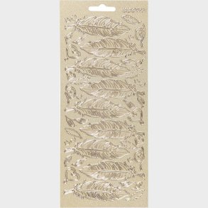 Klistermrker - Fjer - Guld