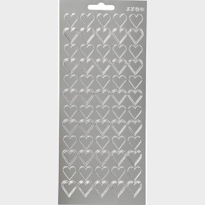 Hjerte Klistermrker - Slv