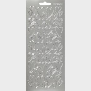 Hjerte Klistermrker - Slv