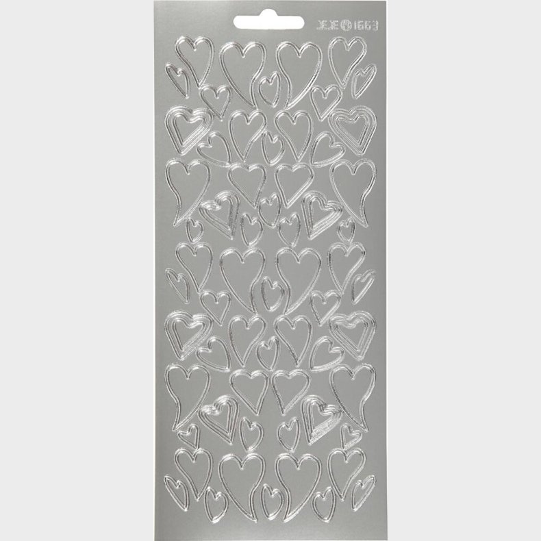 Hjerte Klistermrker - Slv