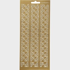 Klistermrker - Hjrne Dekoration - Guld