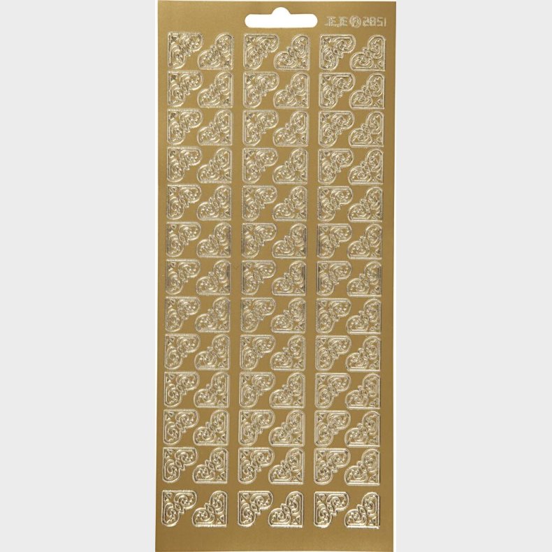 Klistermrker - Hjrne Dekoration - Guld