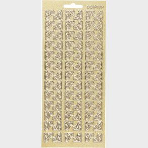 Klistermrker - Hjrne Dekoration - Guld