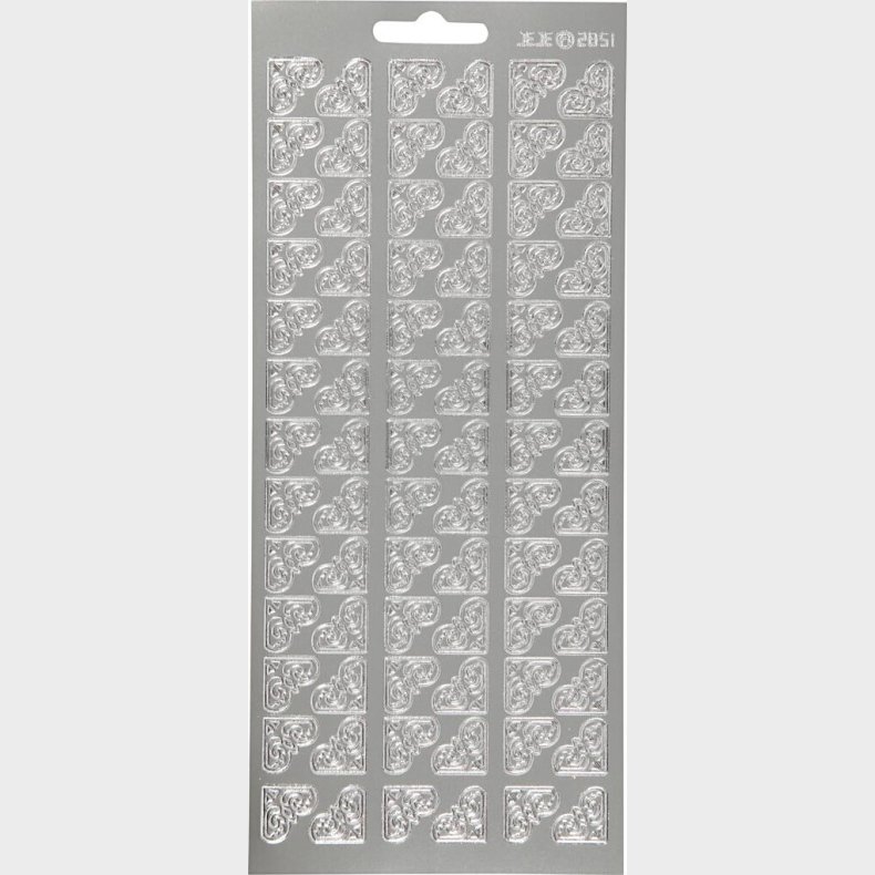 Klistermrker - Hjrne Dekoration - Slv