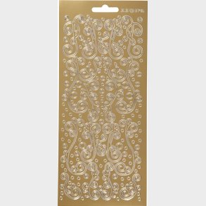 Klistermrker - Hvirvel - Guld