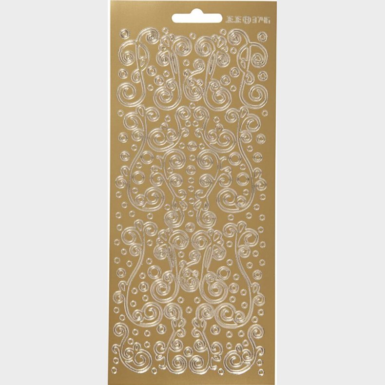 Klistermrker - Hvirvel - Guld