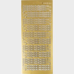 Klistermrker - Indbydelse - Guld