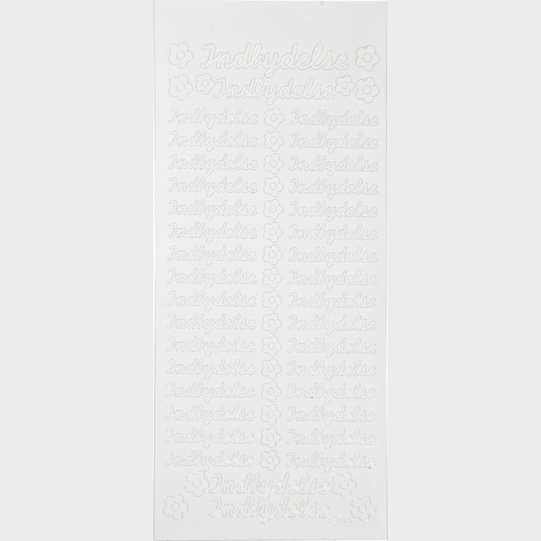 Klistermrker - Indbydelse - Hvid