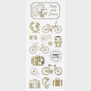 Klistermrker - Jorden Rundt - Guld