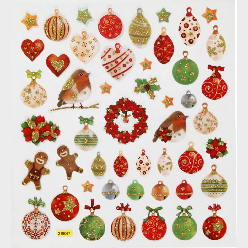 Juleklistermrker - Julekugler Og Pynt